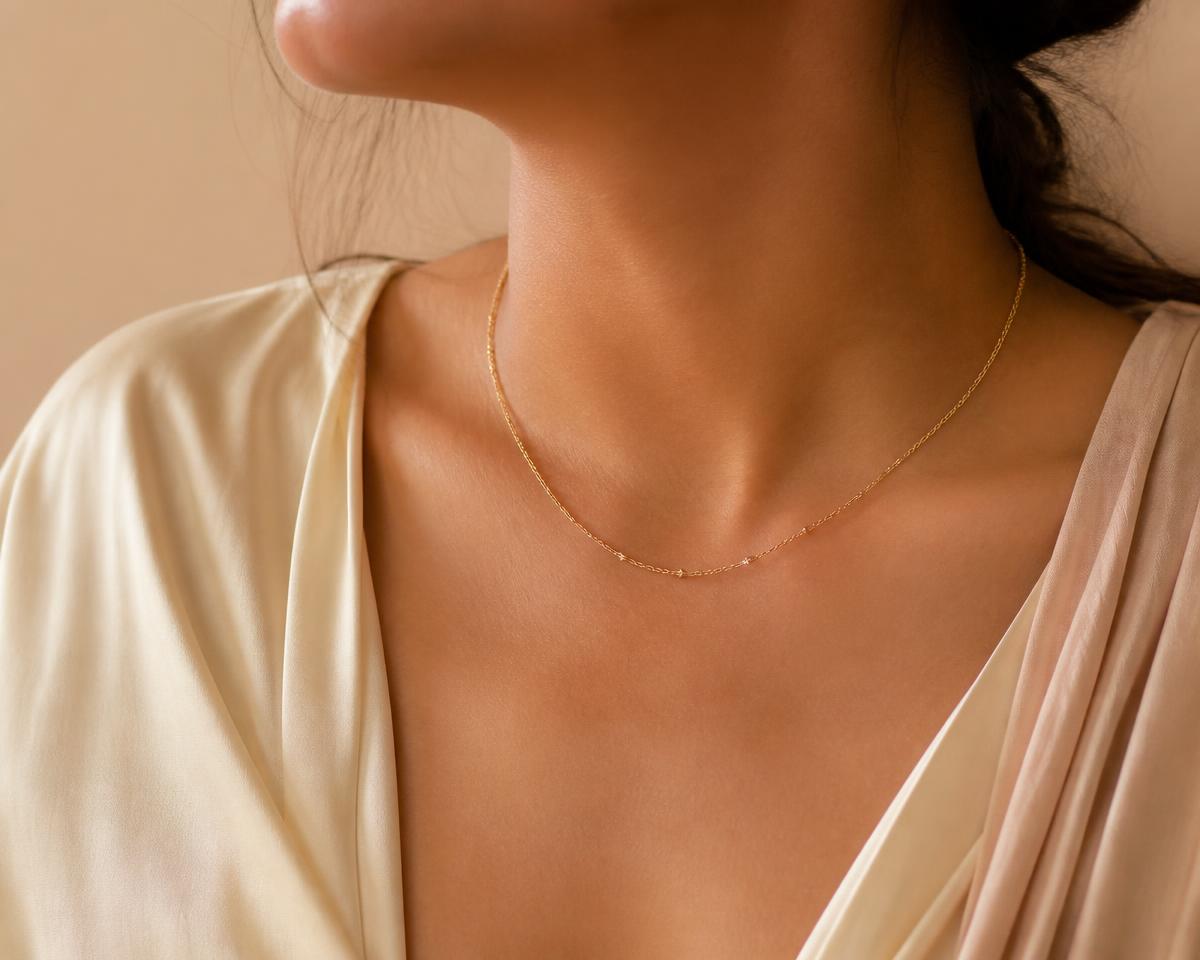 Necklaces, Naira Flore demi-gold